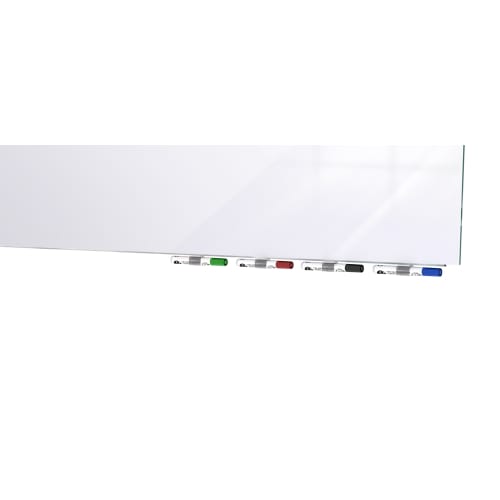 Ghent Aria Low Profile Magnetic Glass Whiteboard with Horizontal Mount, 4' X 5', White